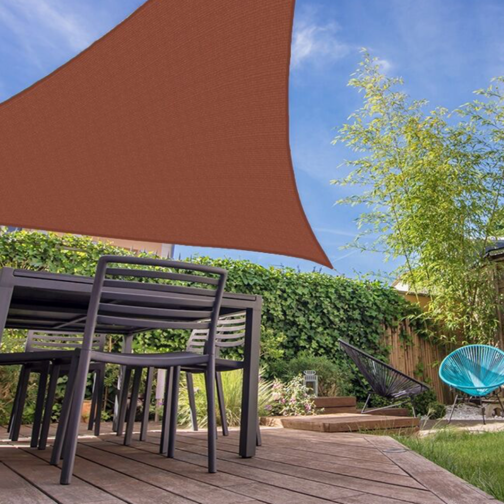 Voile d'ombrage Triangulaire Terracotta 300g/m2
