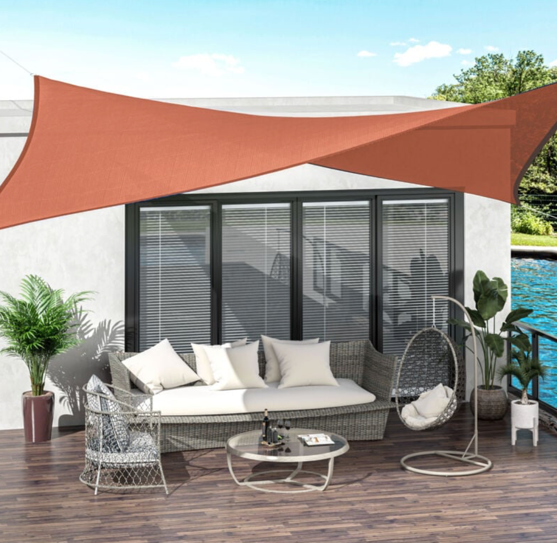 Voile d'ombrage Rectangulaire Terracotta 300g/m2