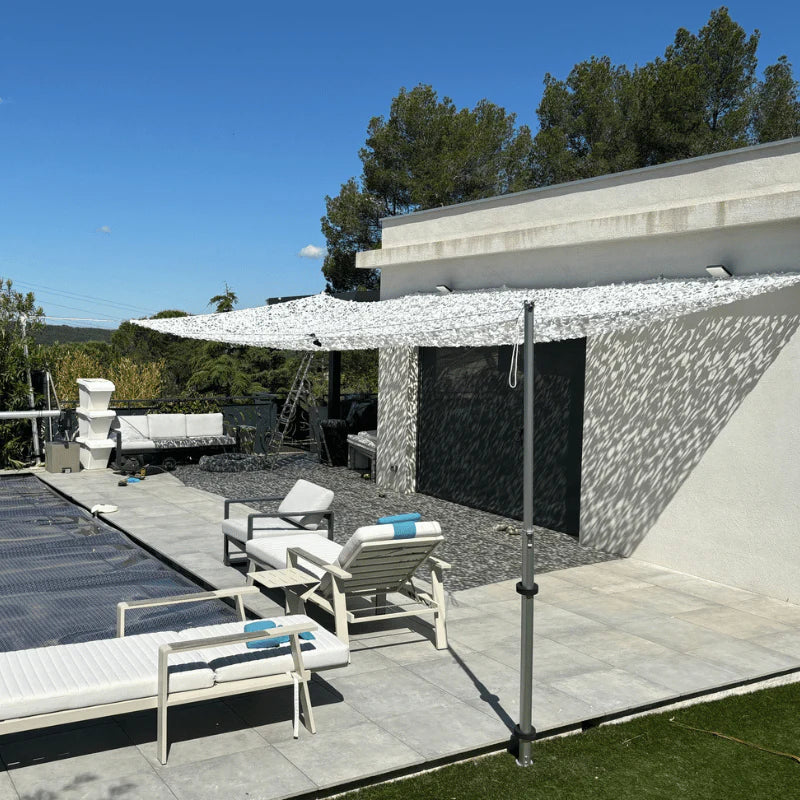 Mât en aluminium télescopique pour Ombriere